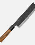 Nůž Nakiri 17 cm Mutsumi Hinoura Nashiji Kurouchi Shirogami