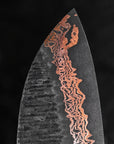 Nůž Santoku 17 cm Hatsukokoro Yorokobi Kurouchi Tsuhime SLD/SS