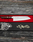 Nůž Santoku 17 cm Kunio Masutani VG-1 Hammered mahagon