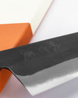 Nůž Santoku 18 cm Mutsumi Hinoura Kurouchi Shirogami