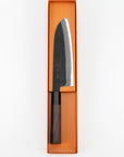 Nůž Santoku 18 cm Mutsumi Hinoura Kurouchi Shirogami