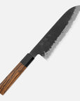 Nůž Santoku 18 cm Mutsumi Hinoura Nashiji Kurouchi Shirogami