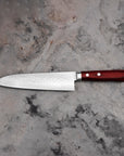 Nůž šéfkuchařský 18 cm Kunio Masutani VG-10 Hammered Red Damascus