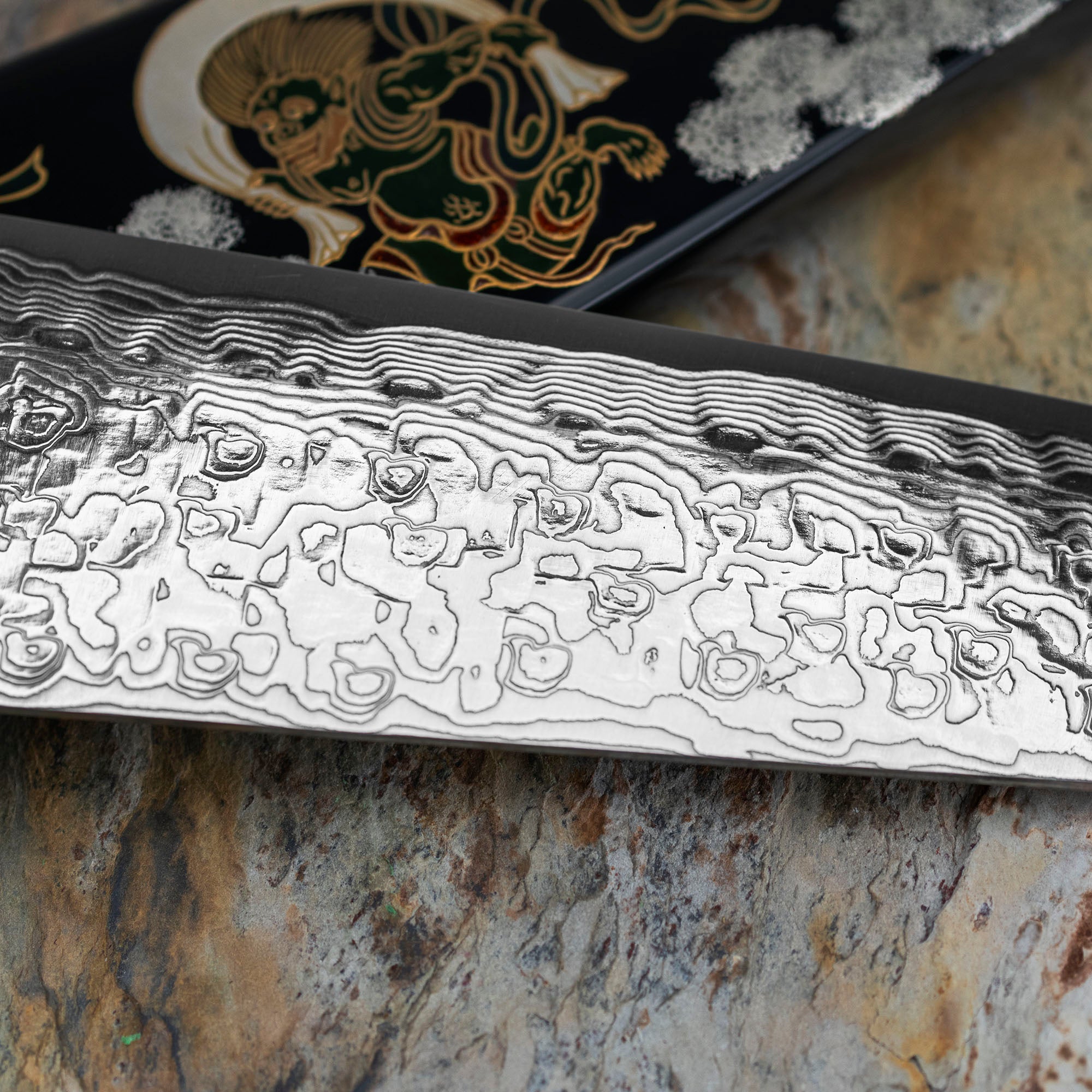 Nůž šéfkuchařský 21 cm Takeshi Saji Art Fujin Raijin R-2 + Saya