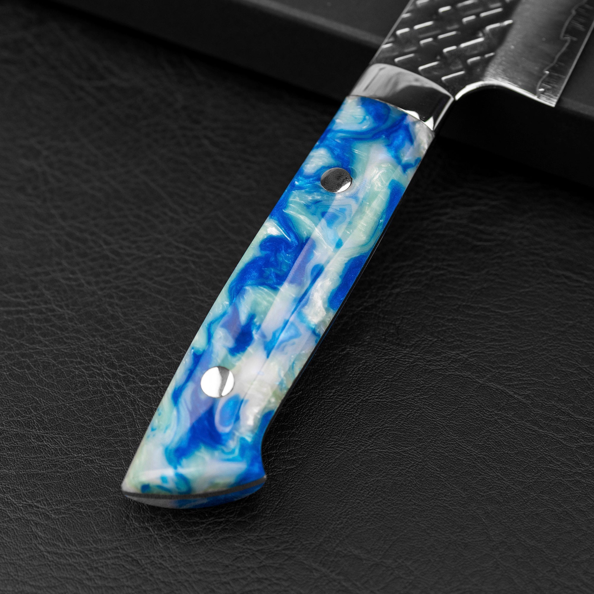 Nůž šéfkuchařský 21 cm Takeshi Saji modrý akryl STRIX