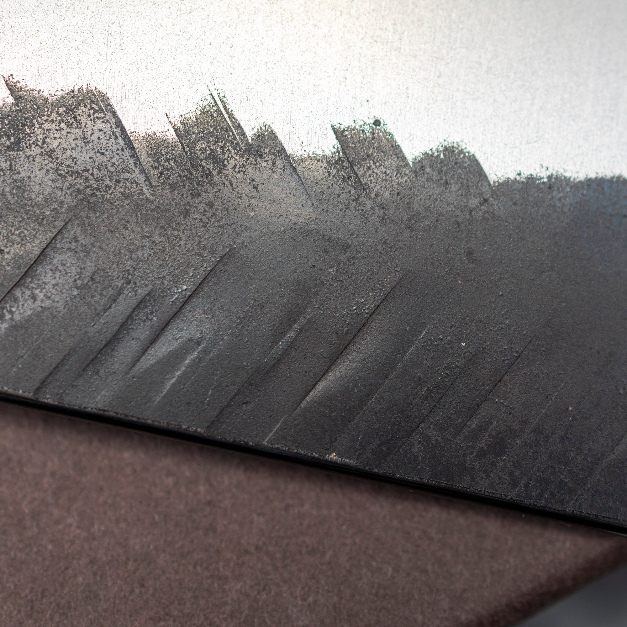 Nůž šéfkuchařský 24 cm Yoshimi Kato Aogami Kurouchi V-Tsuchime Super/SS