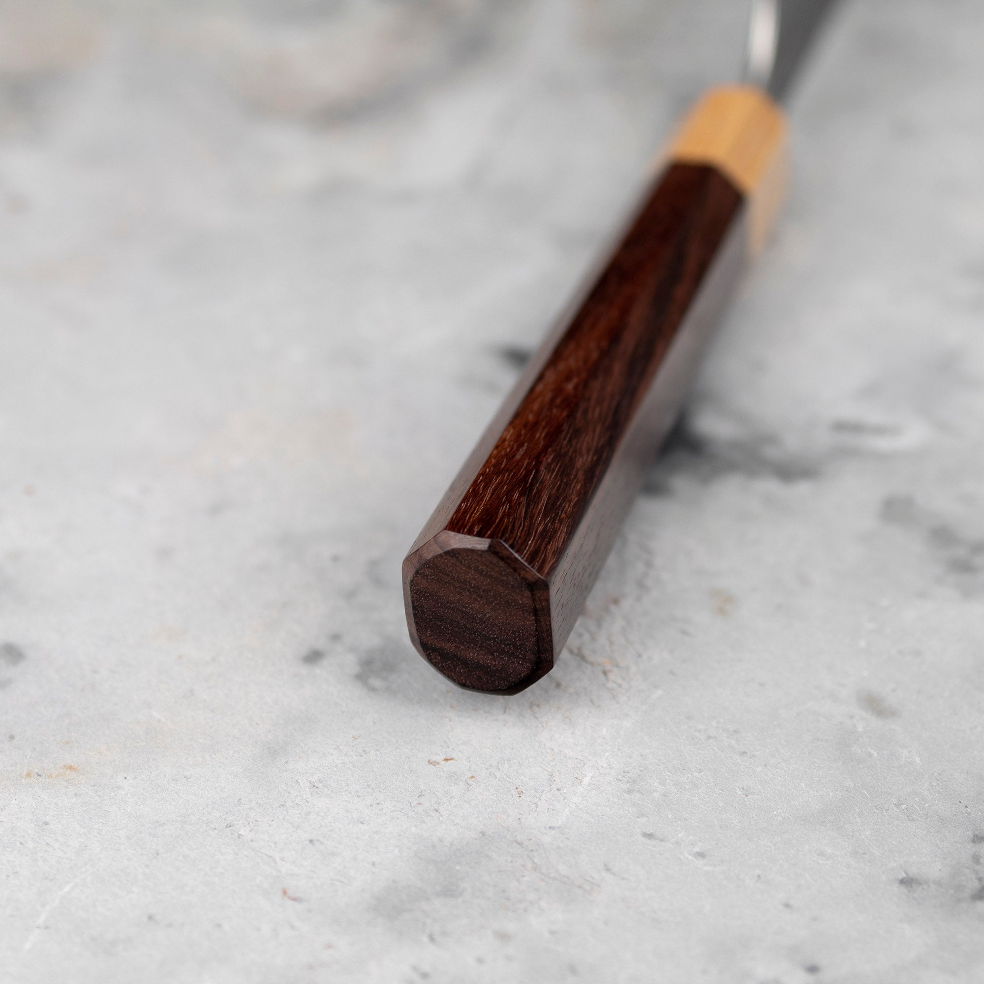 Nůž šéfkuchařský 24 cm Yoshimi Kato Aogami Kurouchi V-Tsuchime Super/SS