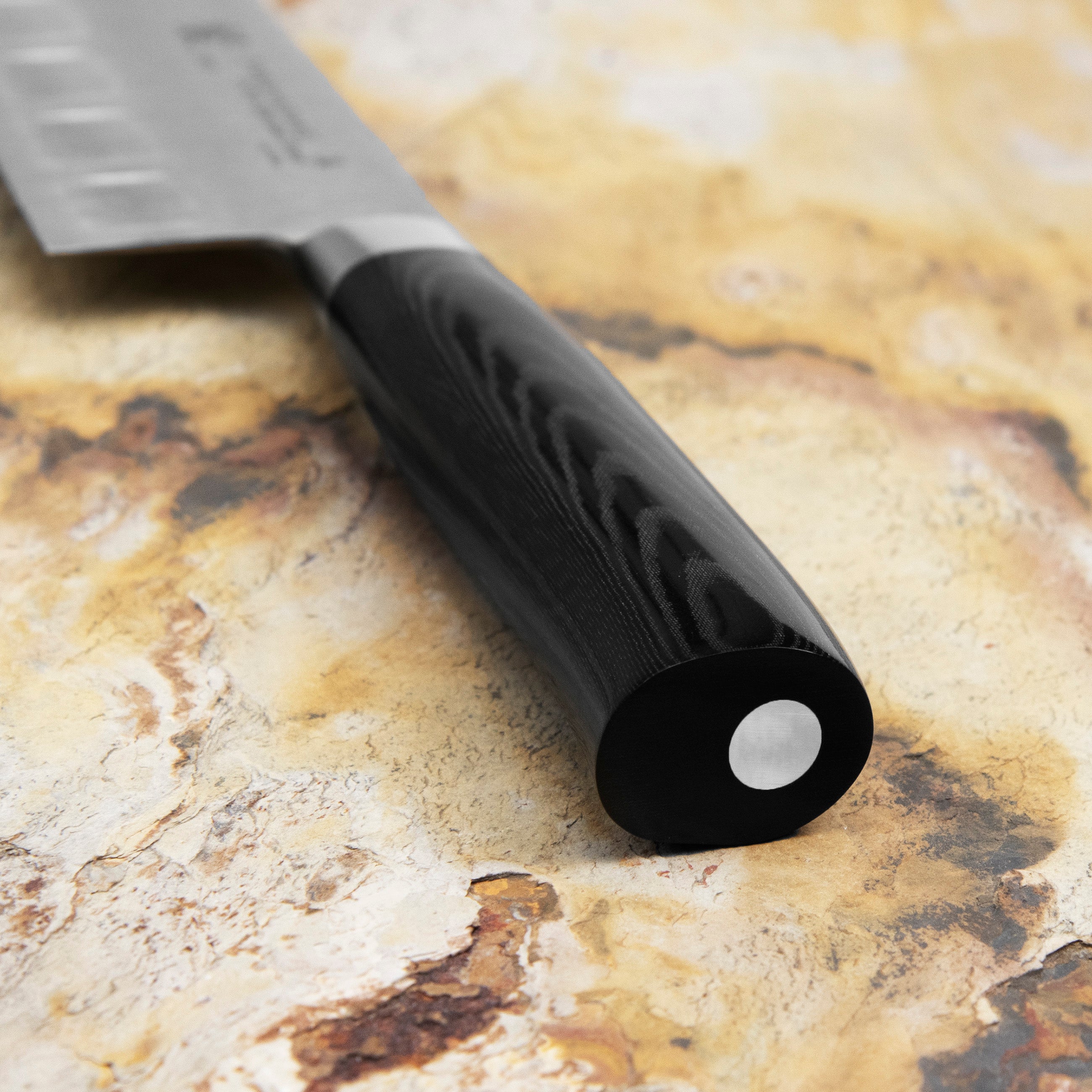 Nůž Santoku drážkovaný 17,5 cm Tamahagane San Black VG-5