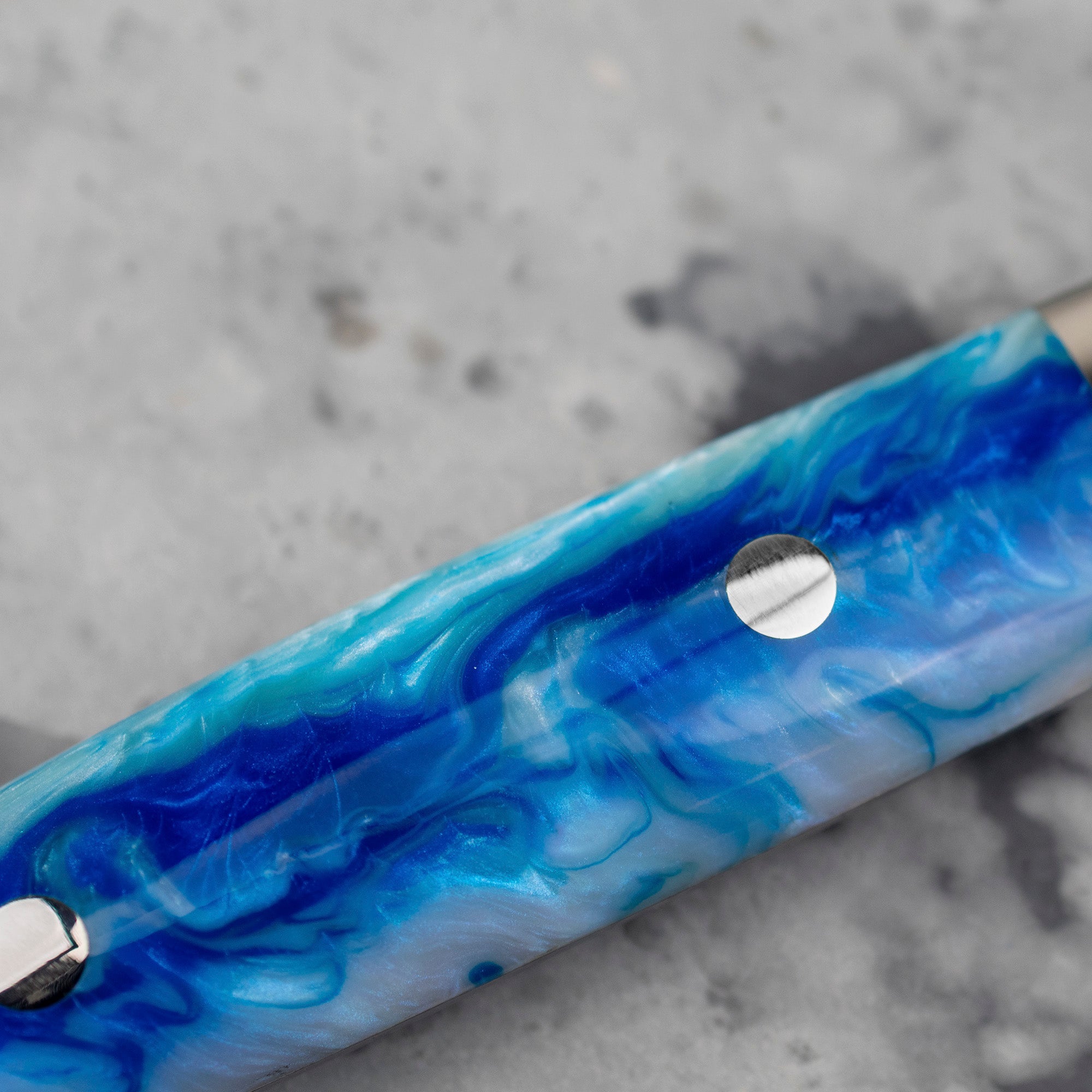 Nůž Akrylová figurka Nakiri 16 cm Takeshi Saji Blue STRIX