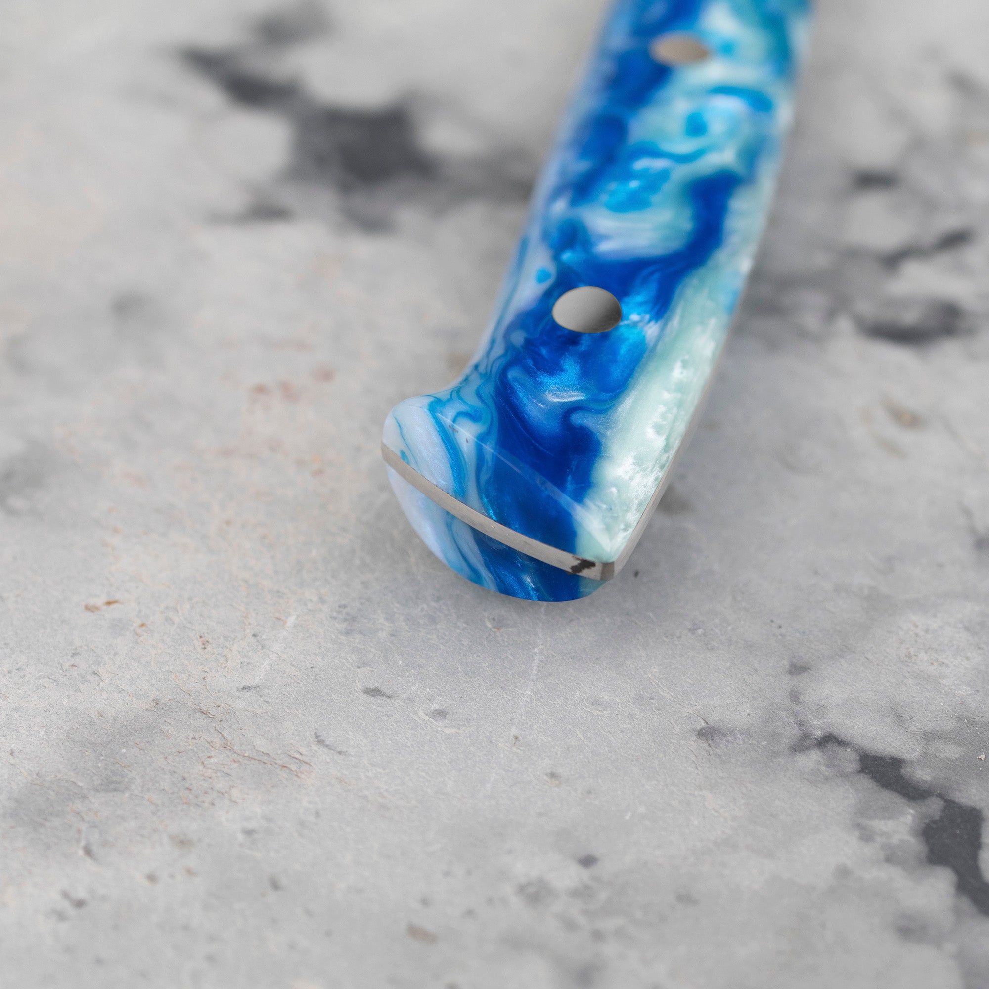 Nůž Akrylová figurka Nakiri 16 cm Takeshi Saji Blue STRIX