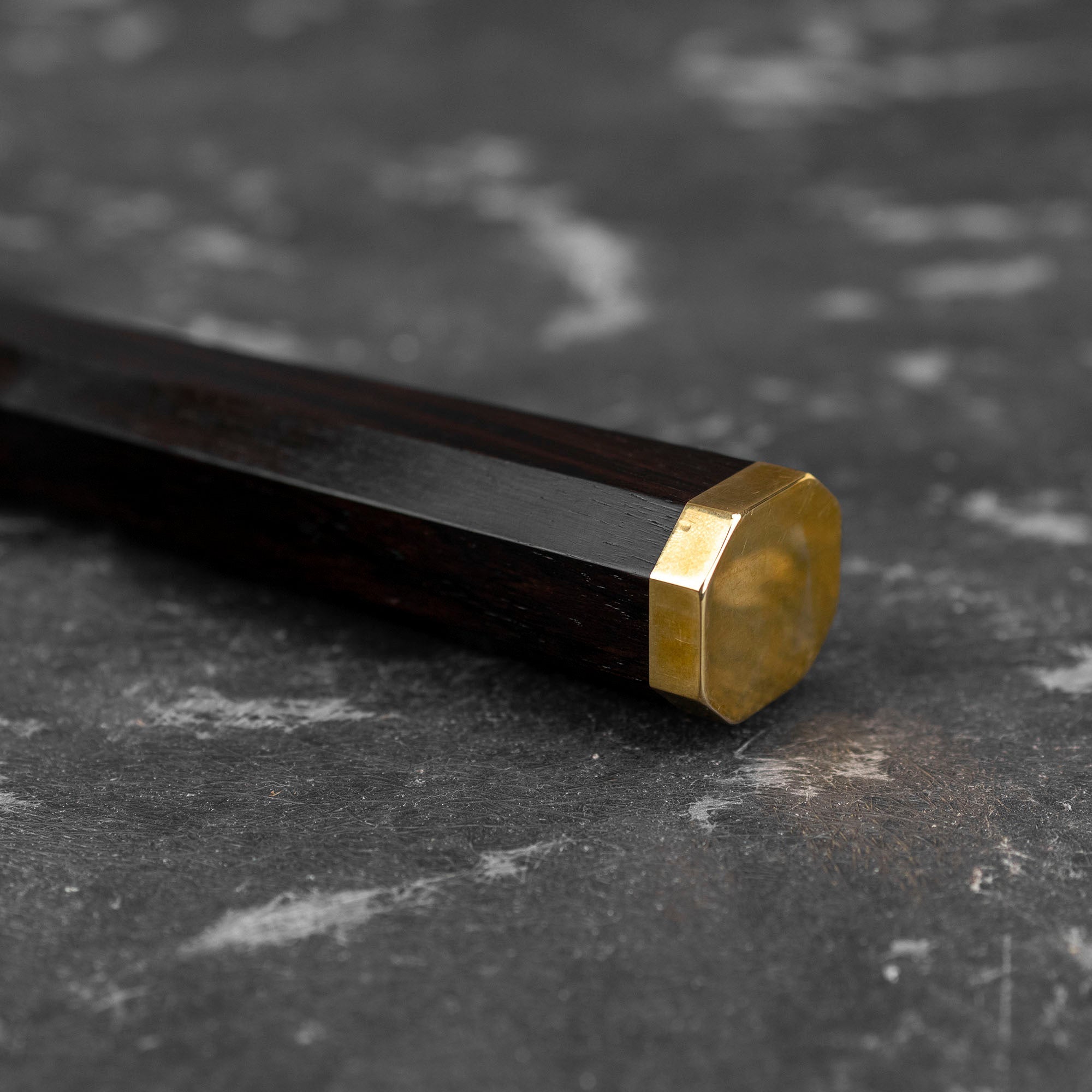 Nůž Nakiri 16 cm Yu Kurosaki Kokusen Brass Aogami Super/SS