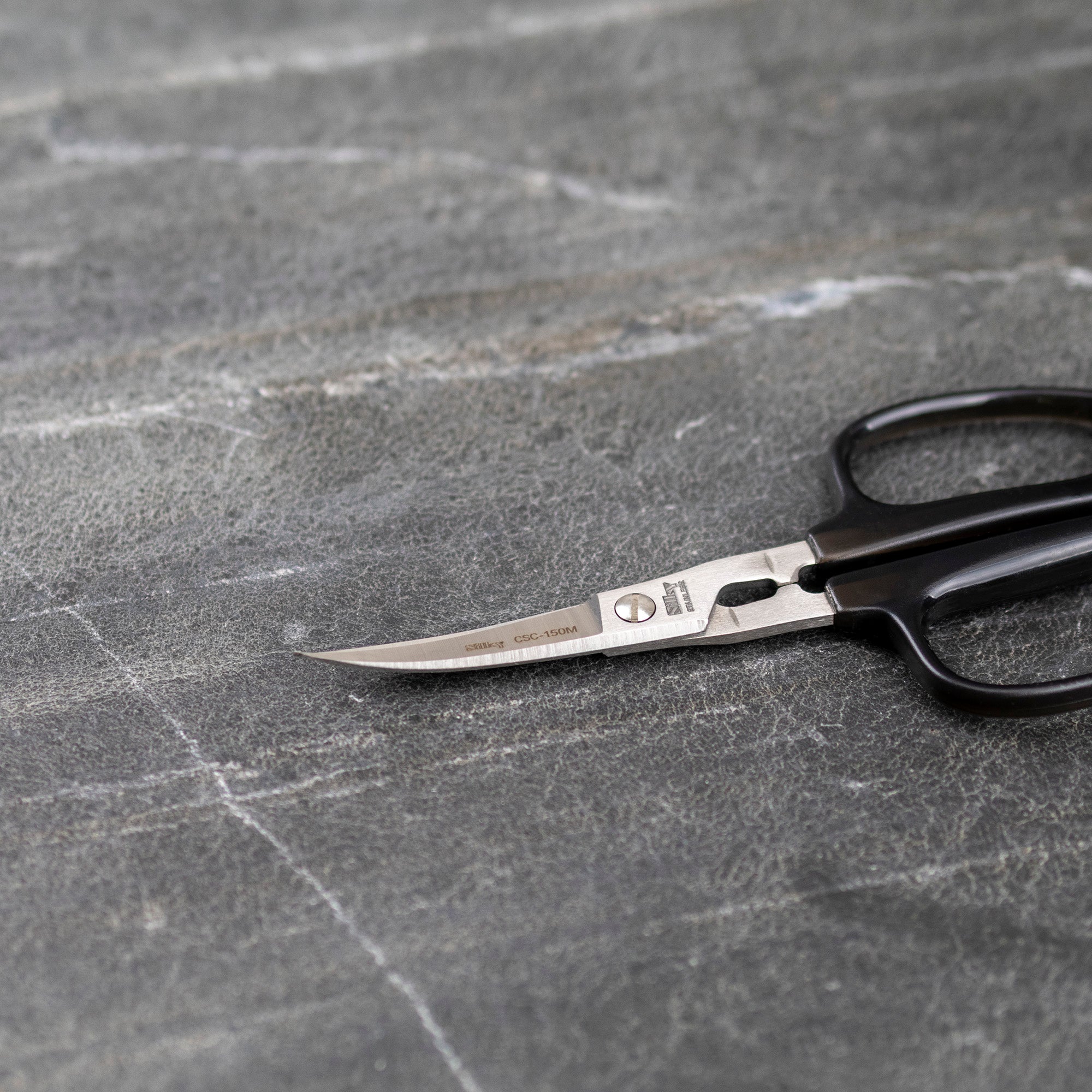 Nůžky zahnuté na stříhání gumy Craft 150 mm Silky CSC-150M