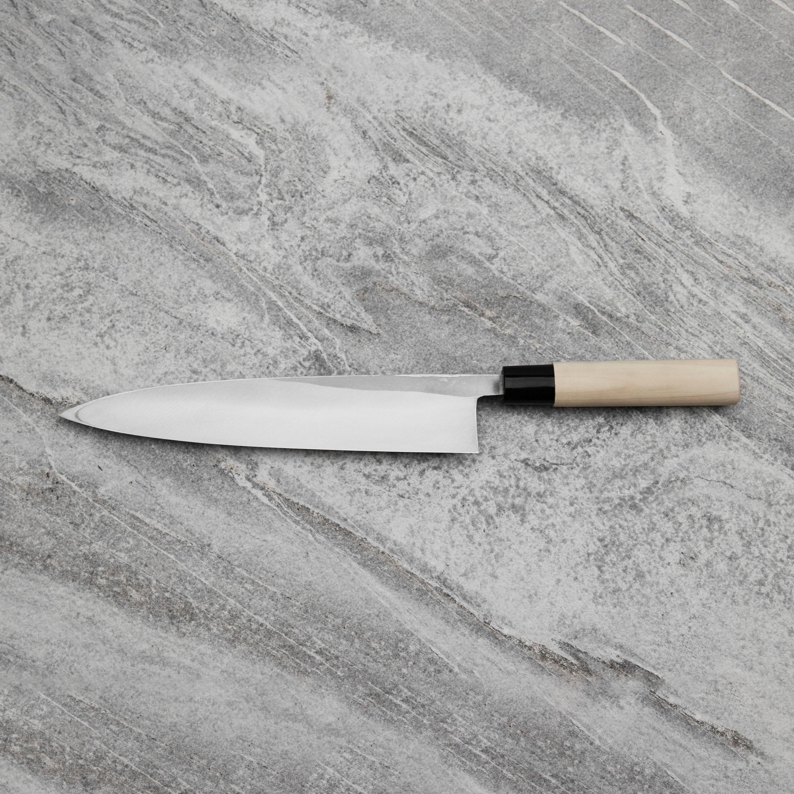 Nůž Miroshi Deba 24 cm Ittetsu Forge Black Shirogami