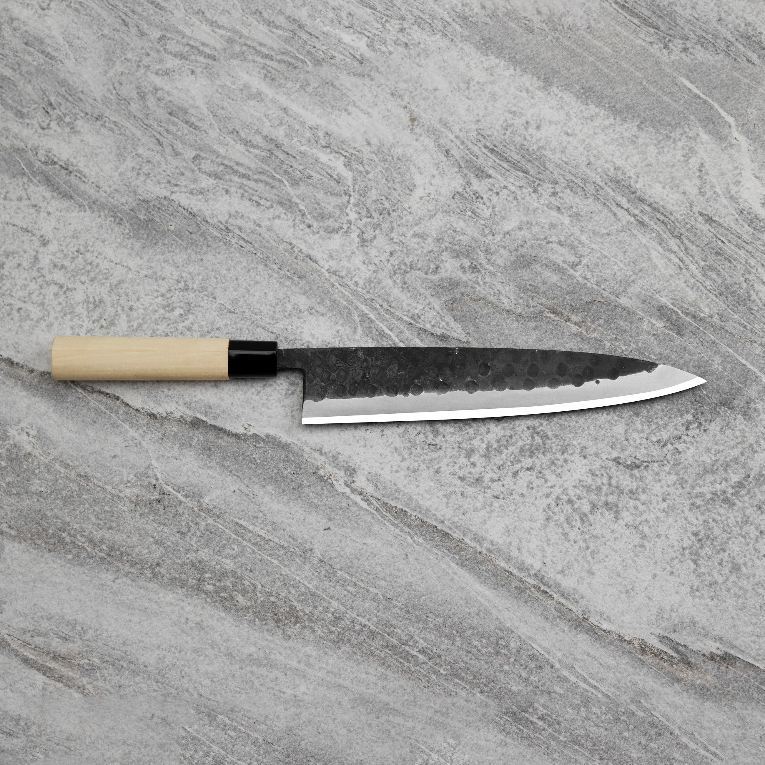 Nůž Miroshi Deba 24 cm Ittetsu Forge Black Shirogami