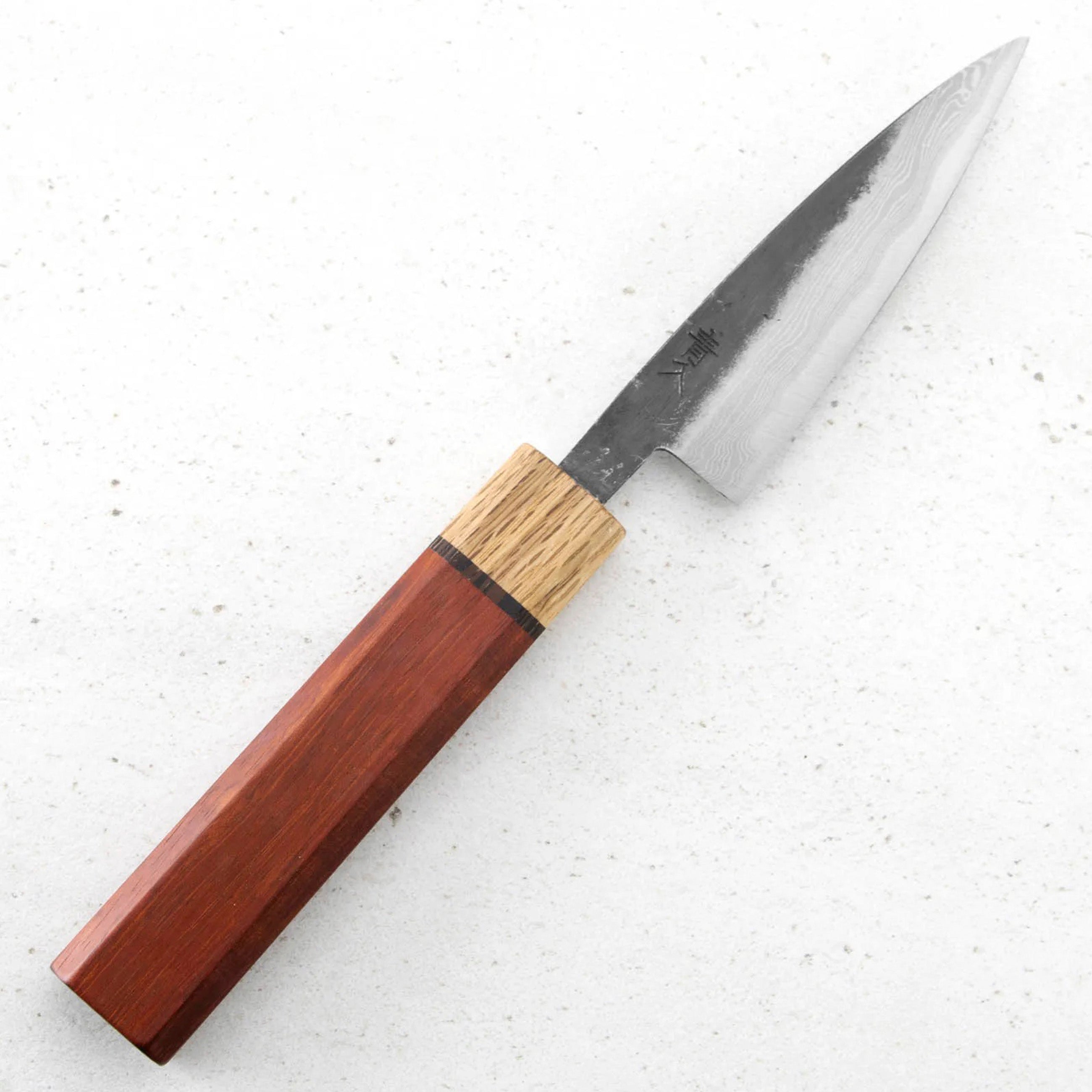 Nůž na ovoce a zeleninu 9 cm Kajiwara Damascus Aogami 