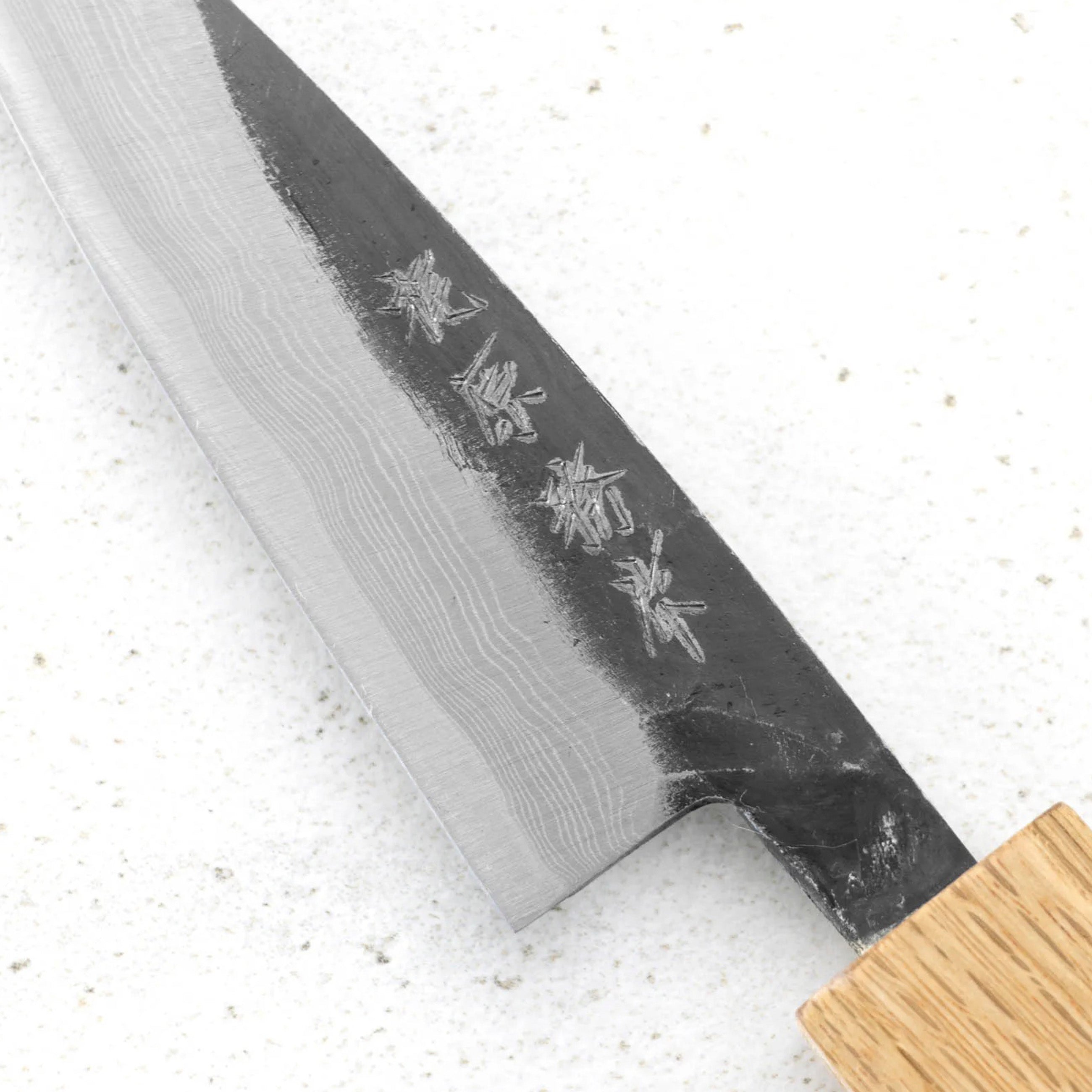 Nůž na ovoce a zeleninu 9 cm Kajiwara Damascus Aogami 