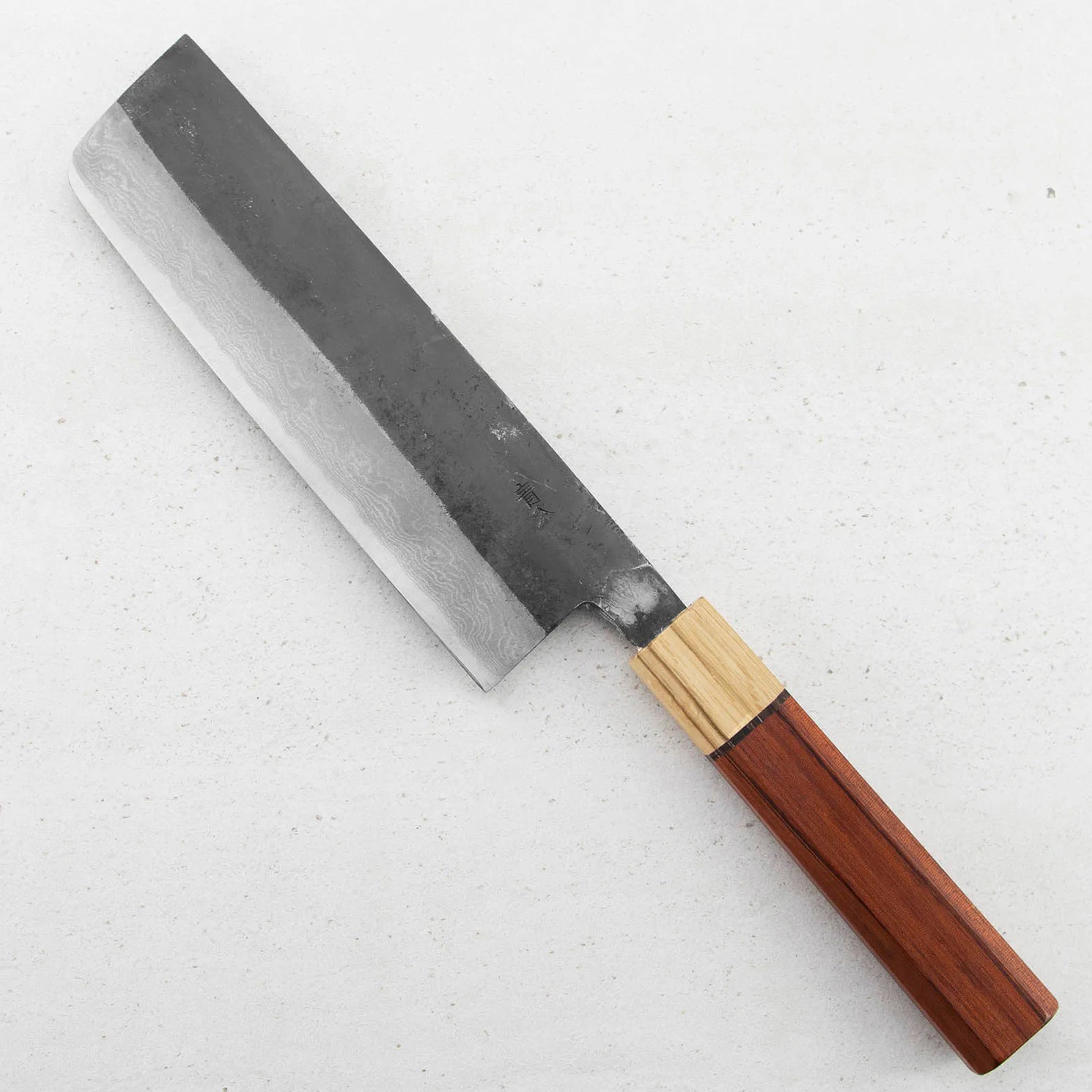 Nůž Nakiri 16,5 cm Kajiwara Damascus Aogami 