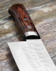 Nůž Santoku 17 cm Kunio Masutani VG-1 Hammered mahagon