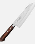 Nůž Santoku 17 cm Kunio Masutani VG-1 Hammered mahagon