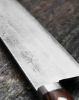 Nůž Santoku 17 cm Kunio Masutani VG-1 Nashiji mahagon