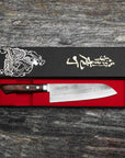 Nůž Santoku 17 cm Kunio Masutani VG-1 Nashiji mahagon