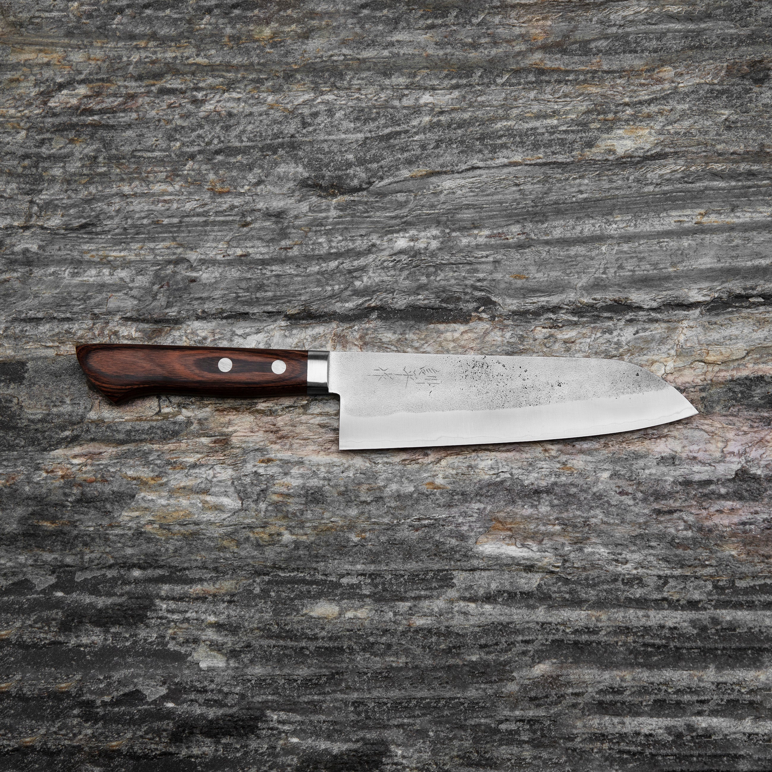 Nůž Santoku 17 cm Kunio Masutani VG-1 Nashiji mahagon