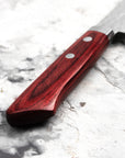 Nůž Santoku 17 cm Kunio Masutani VG-10 Hammered Red Damascus