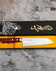 Nůž Santoku 17 cm Kunio Masutani VG-10 Hammered Red Damascus