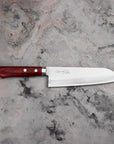 Nůž Santoku 17 cm Kunio Masutani VG-10 Hammered Red Damascus