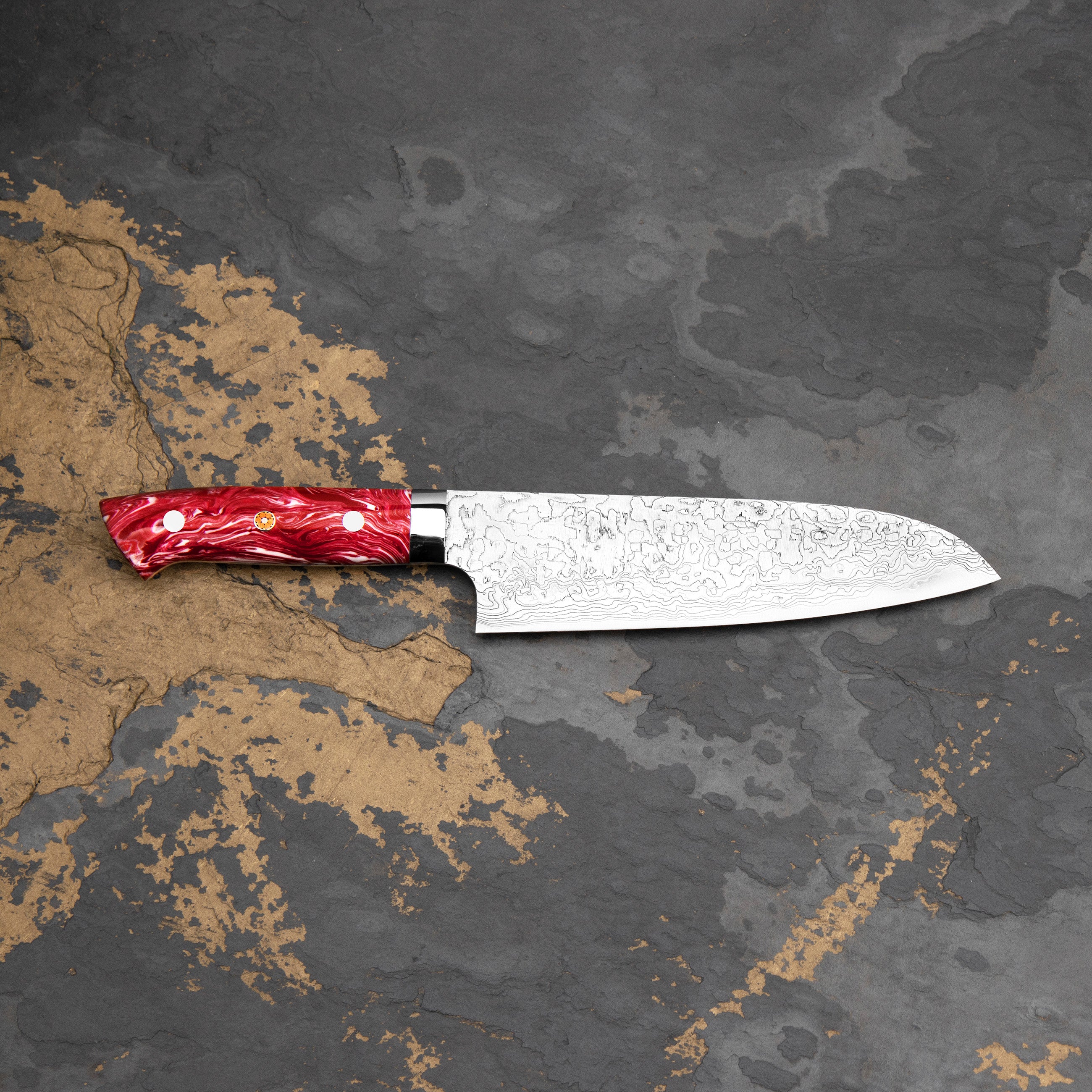 Nůž Santoku 18 cm Takeshi Saji Red Turquoise R2