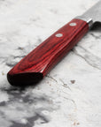 Nůž šéfkuchařský 18 cm Kunio Masutani VG-10 Hammered Red Damascus