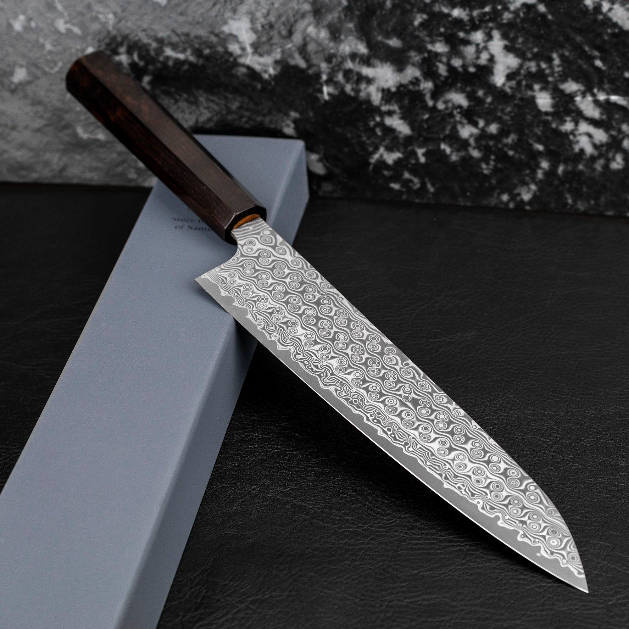 Nůž šéfkuchařský 23 cm Nigara Hamono Anmon SG2 Damascus