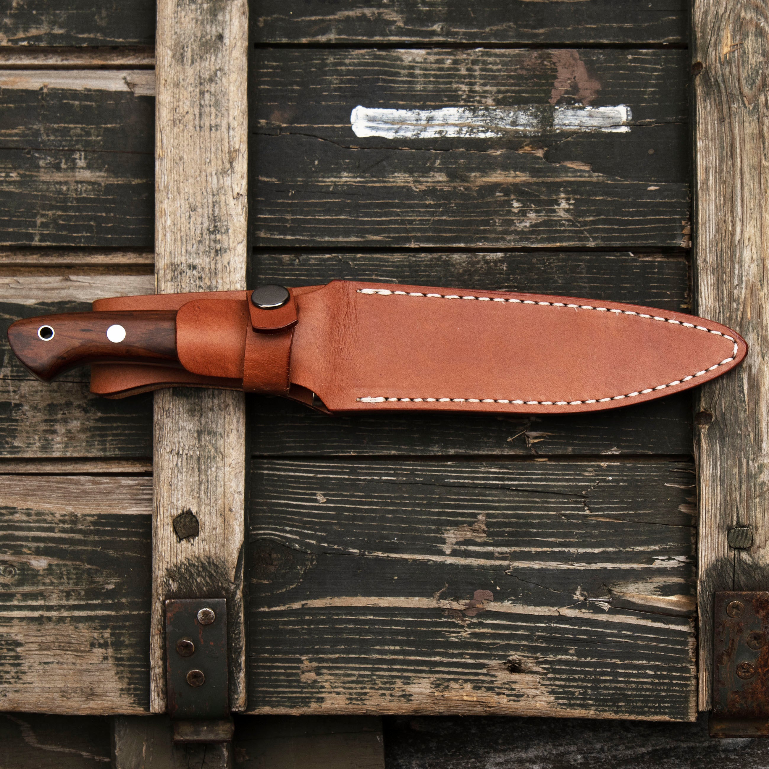 Outdoorový nůž Hattori Fighter S AUS-8 Cocobolo Outdoor 15,5 cm