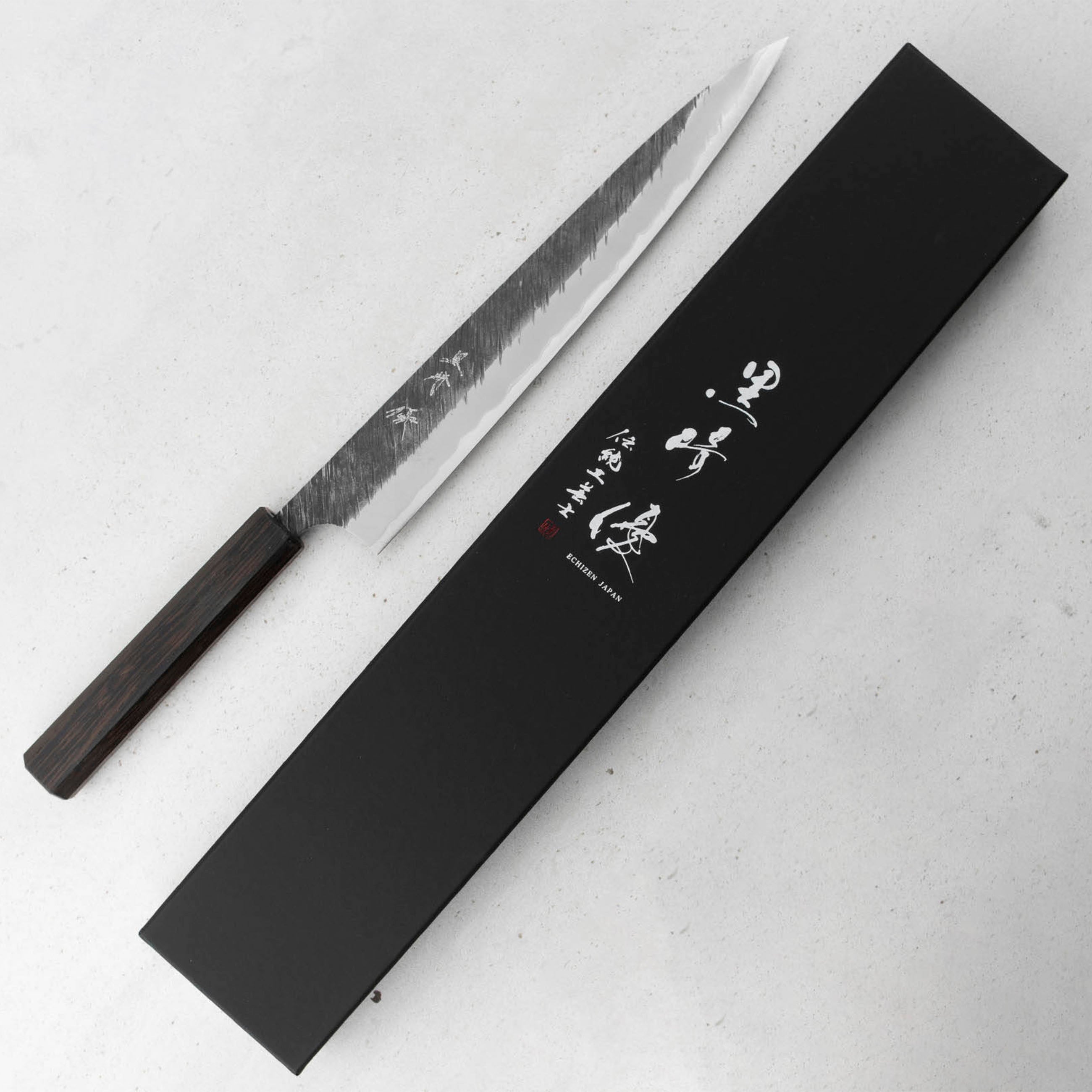 Plátkovací nůž 27 cm Yu Kurosaki Fujin MW Aogami Super/SS