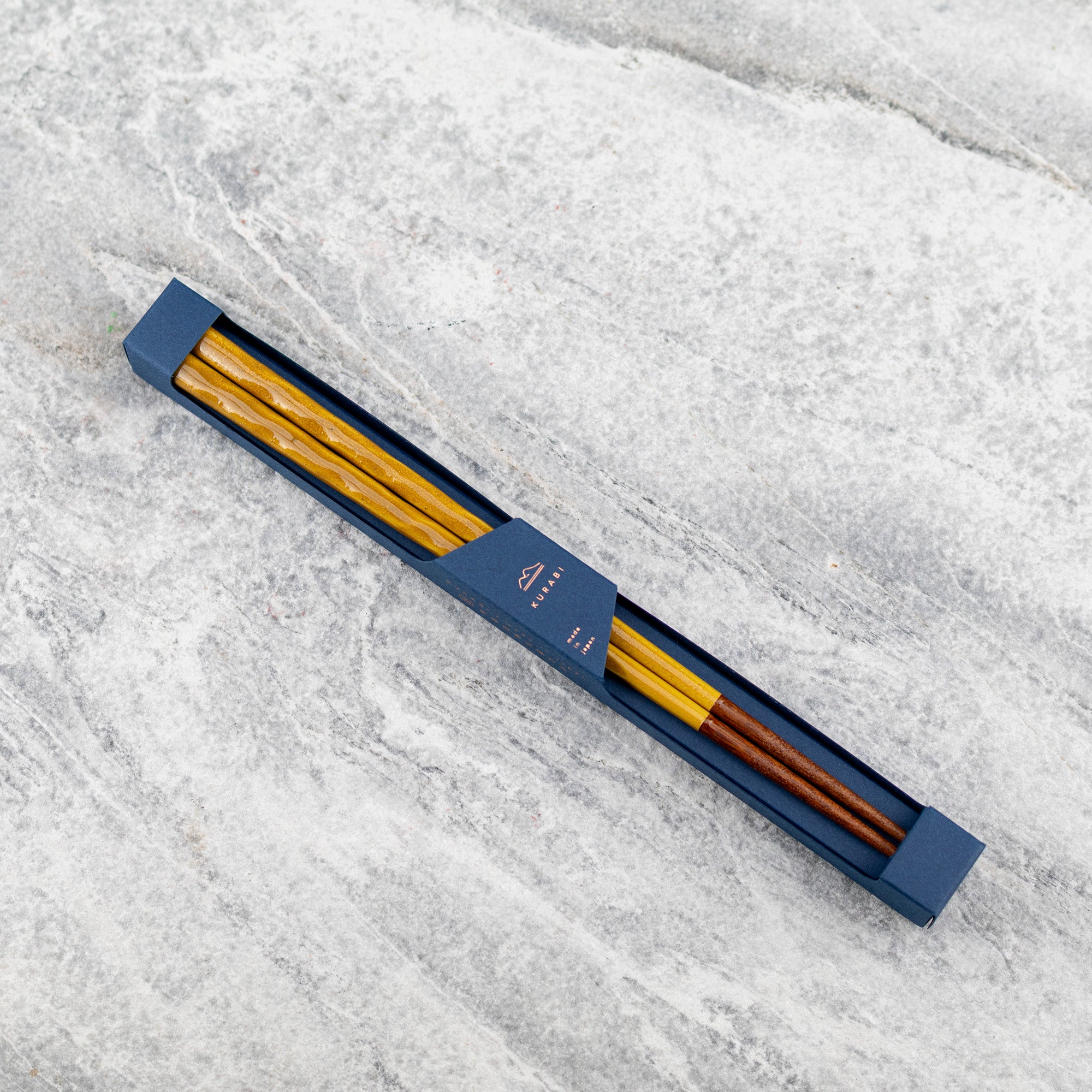 Japonské hůlky na sushi Kawai - žluté Kurabi