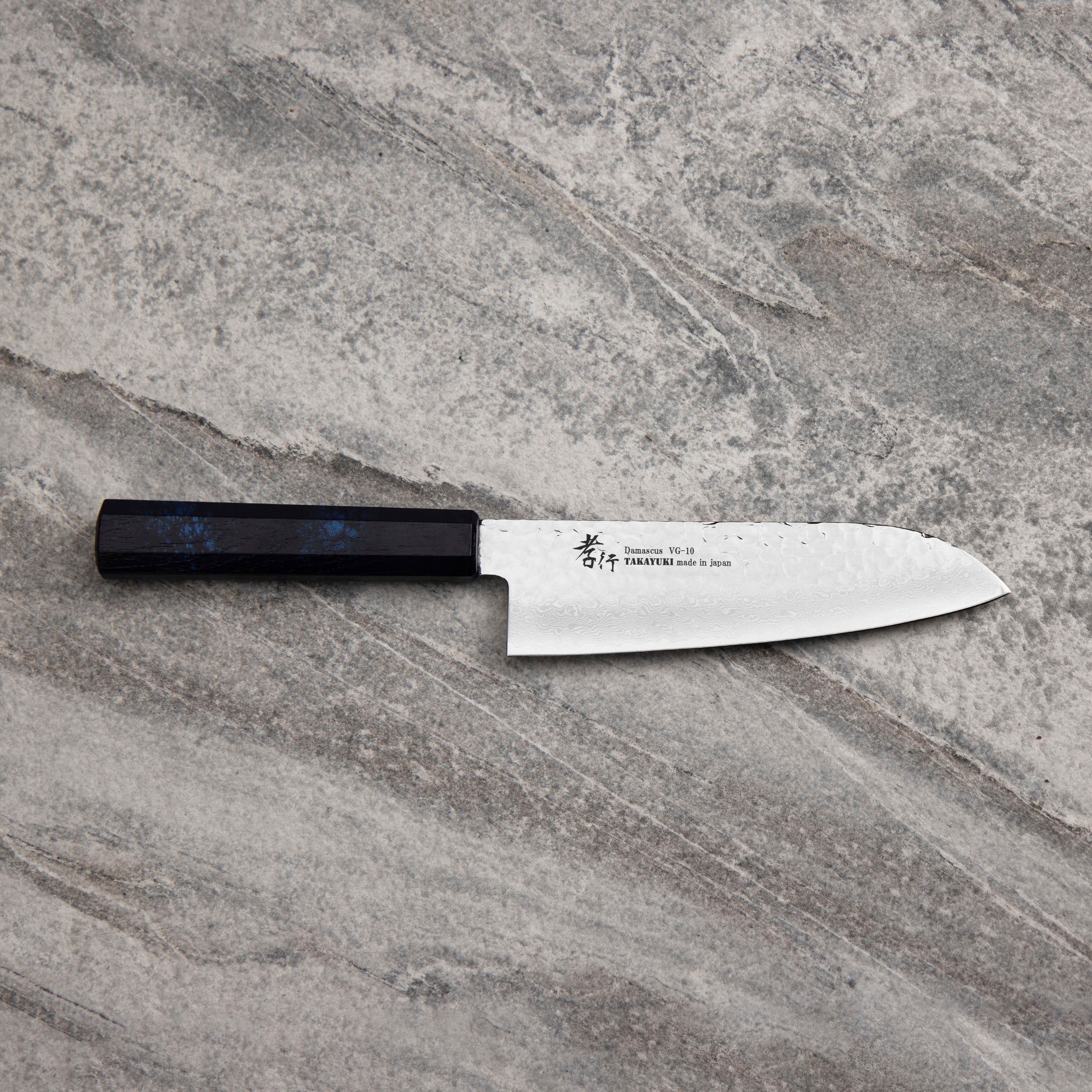 Nůž Santoku 17 cm Sakai Takayuki Nanairo VG-10 Blue