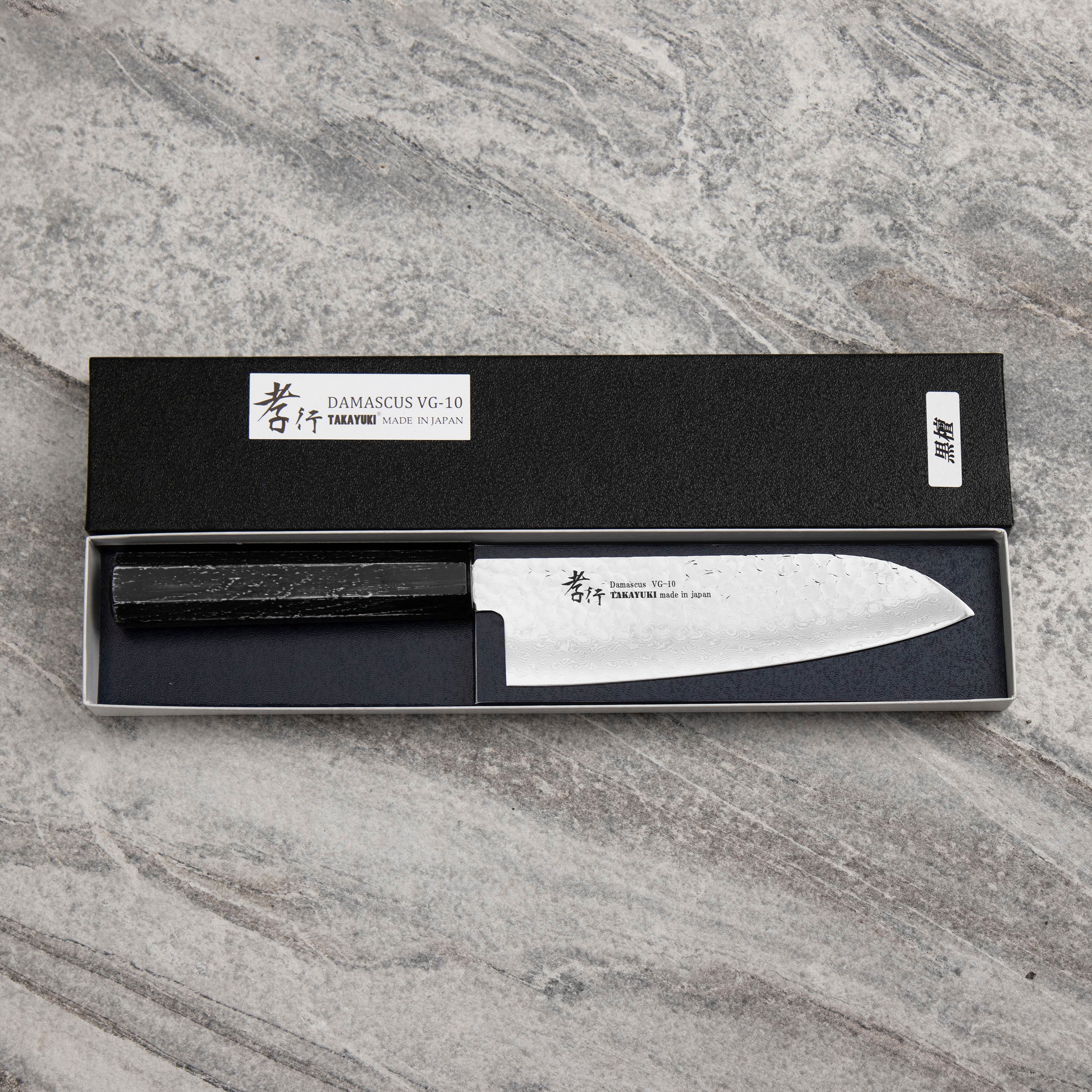 Nůž Santoku 17 cm Sakai Takayuki Nanairo VG-10 Ebony