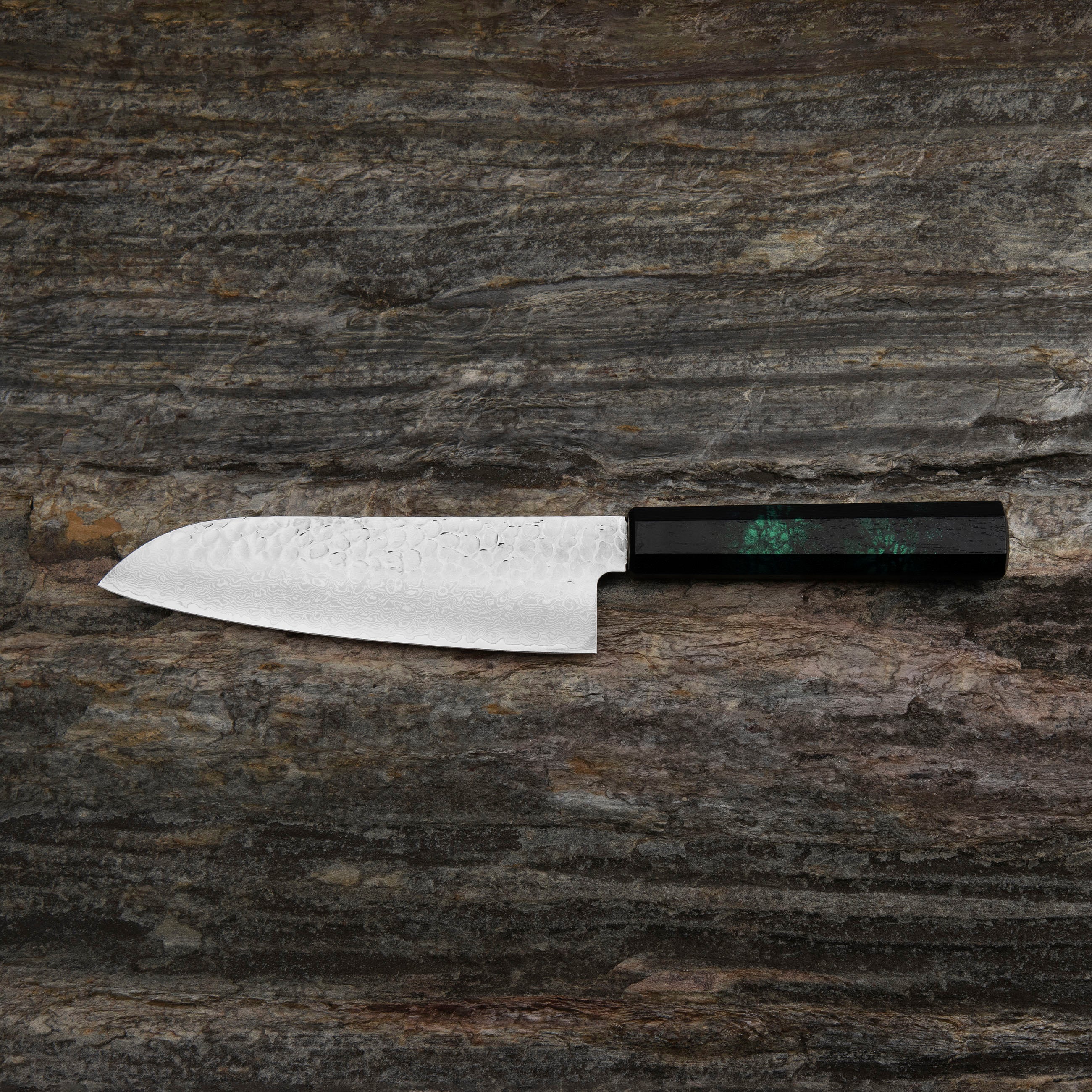 Nůž Santoku 17 cm Sakai Takayuki Nanairo VG-10 Green