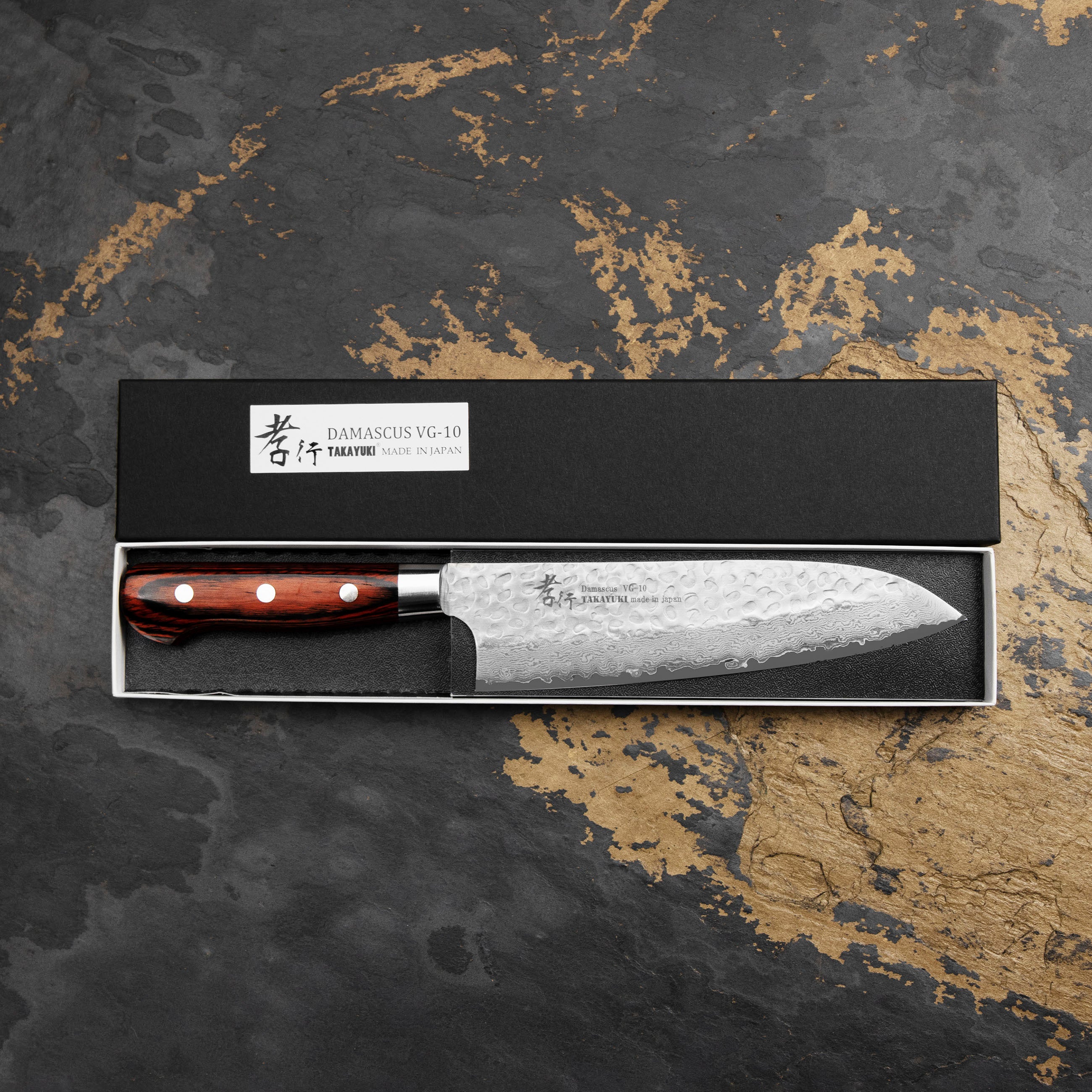 Nůž Santoku 18 cm Sakai Takayuki Hammered VG-10