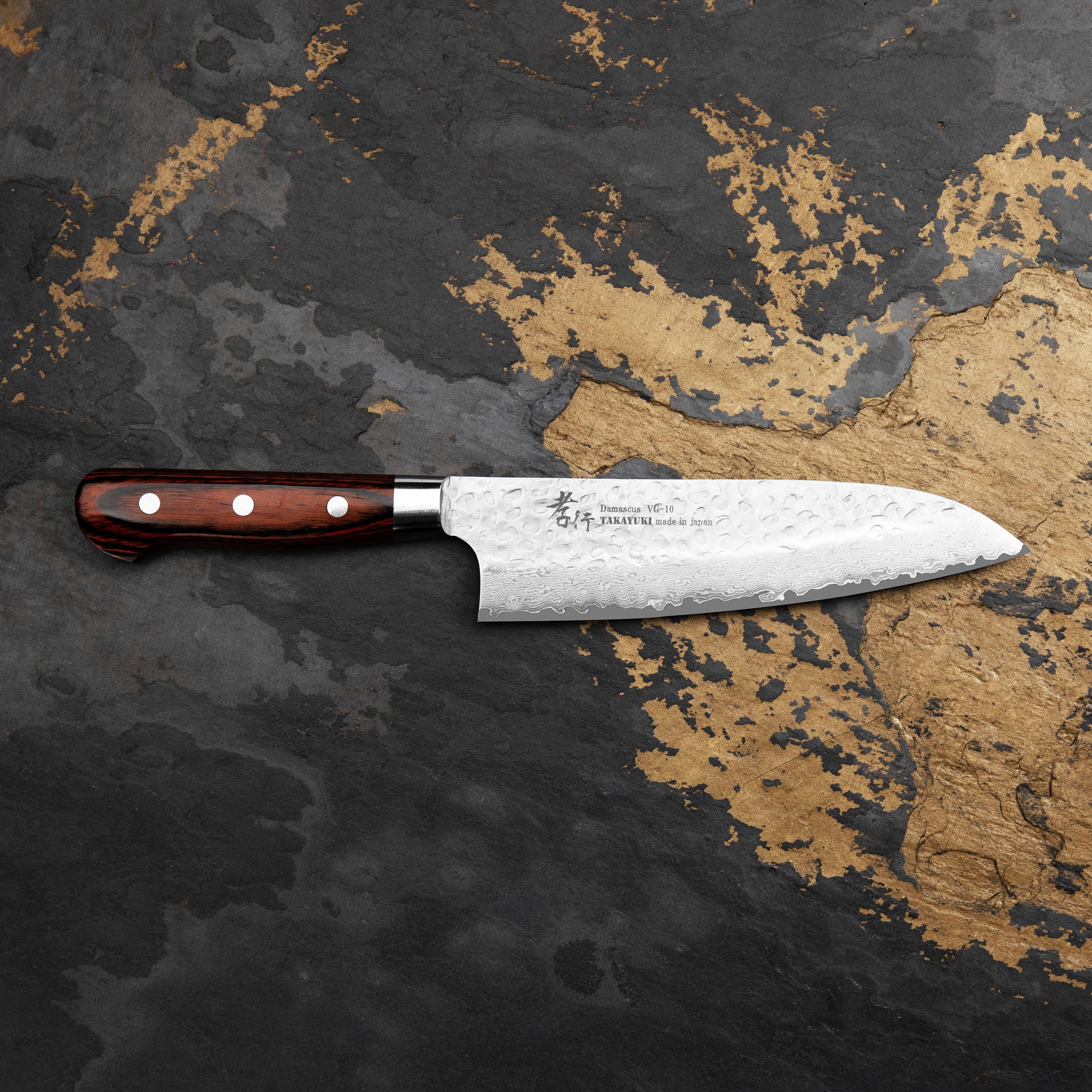 Nůž Santoku 18 cm Sakai Takayuki Hammered VG-10