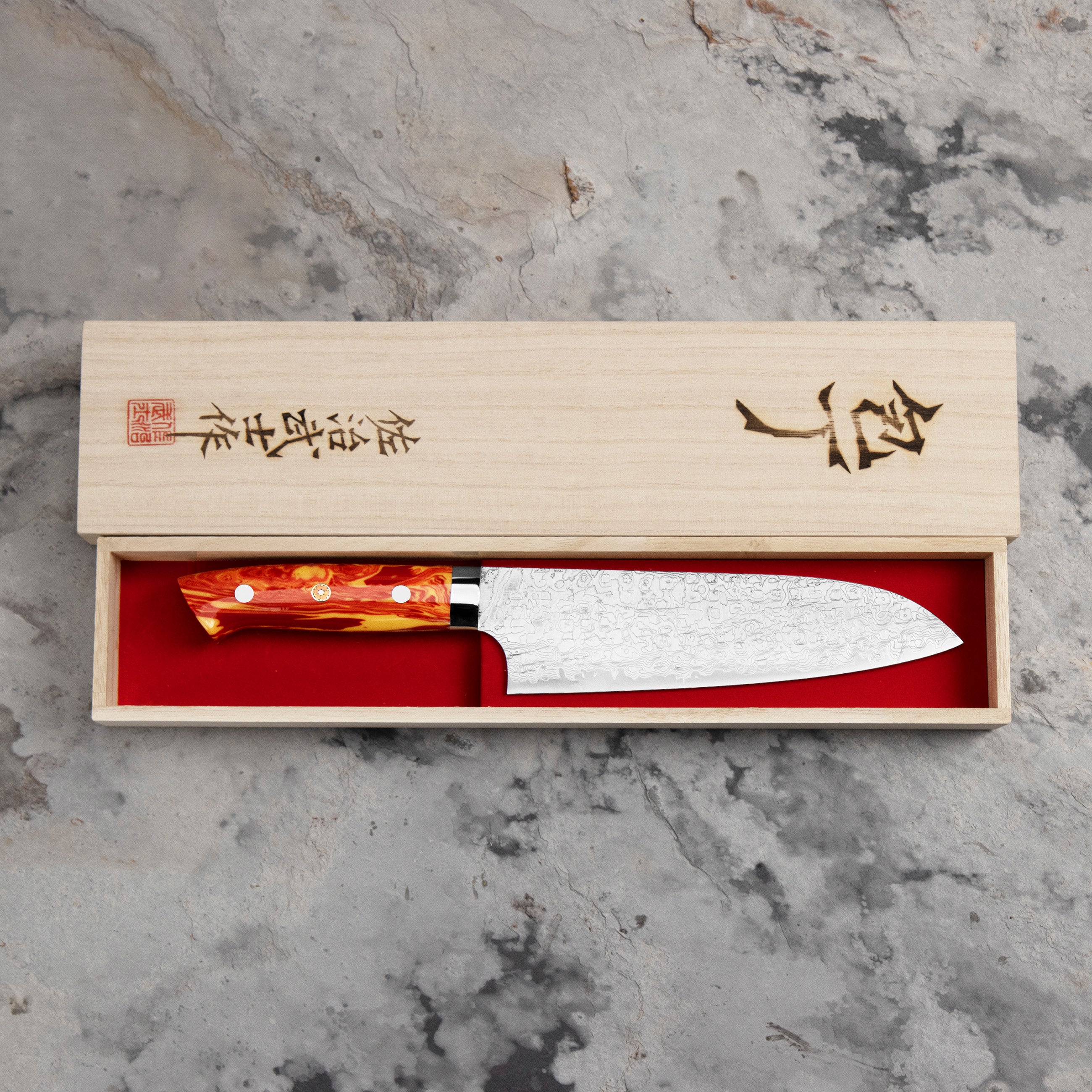 Nůž Santoku 18 cm Takeshi Saji Red Turquise R2