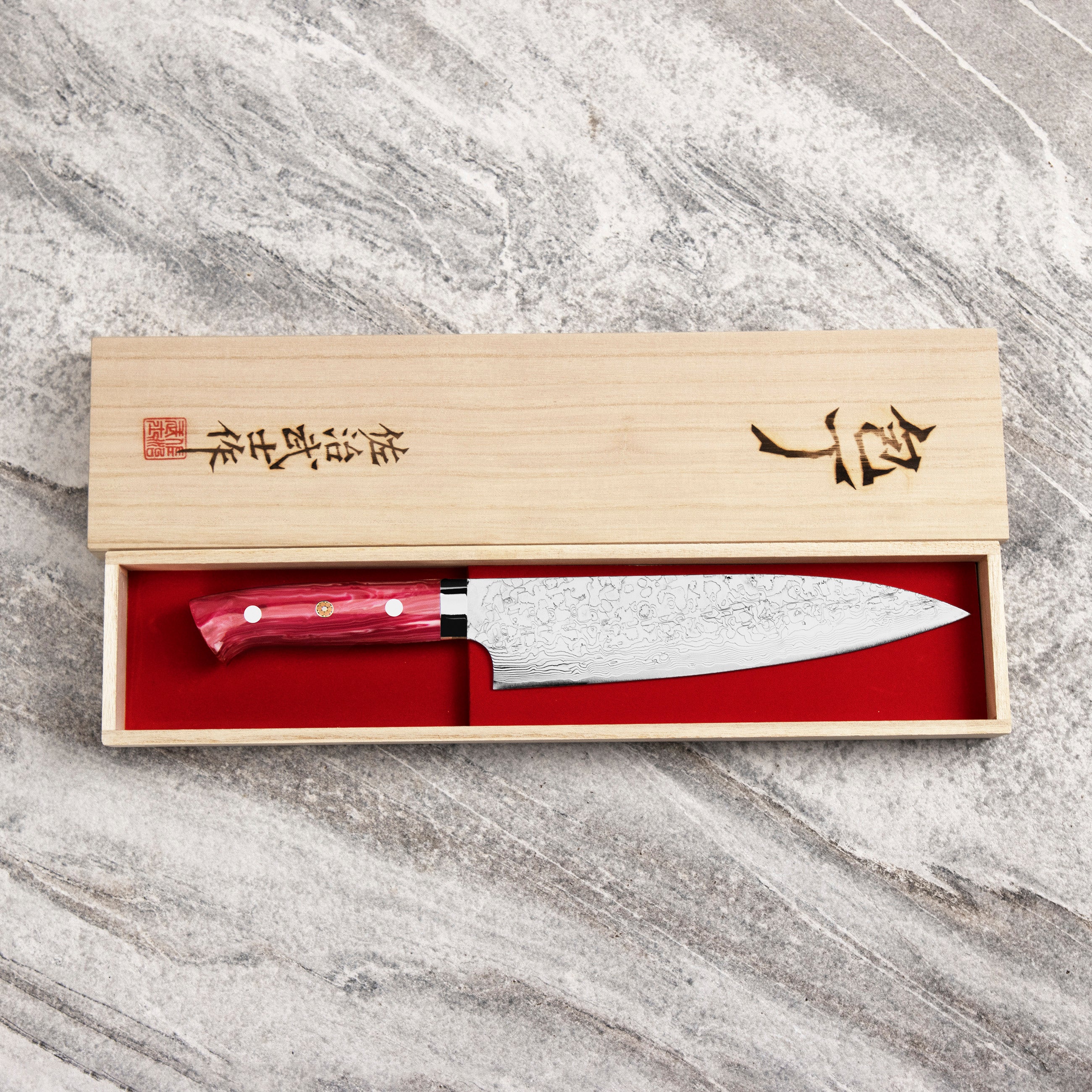 Nůž šéfkuchařský 21 cm Takeshi Saji Red Turquise R2