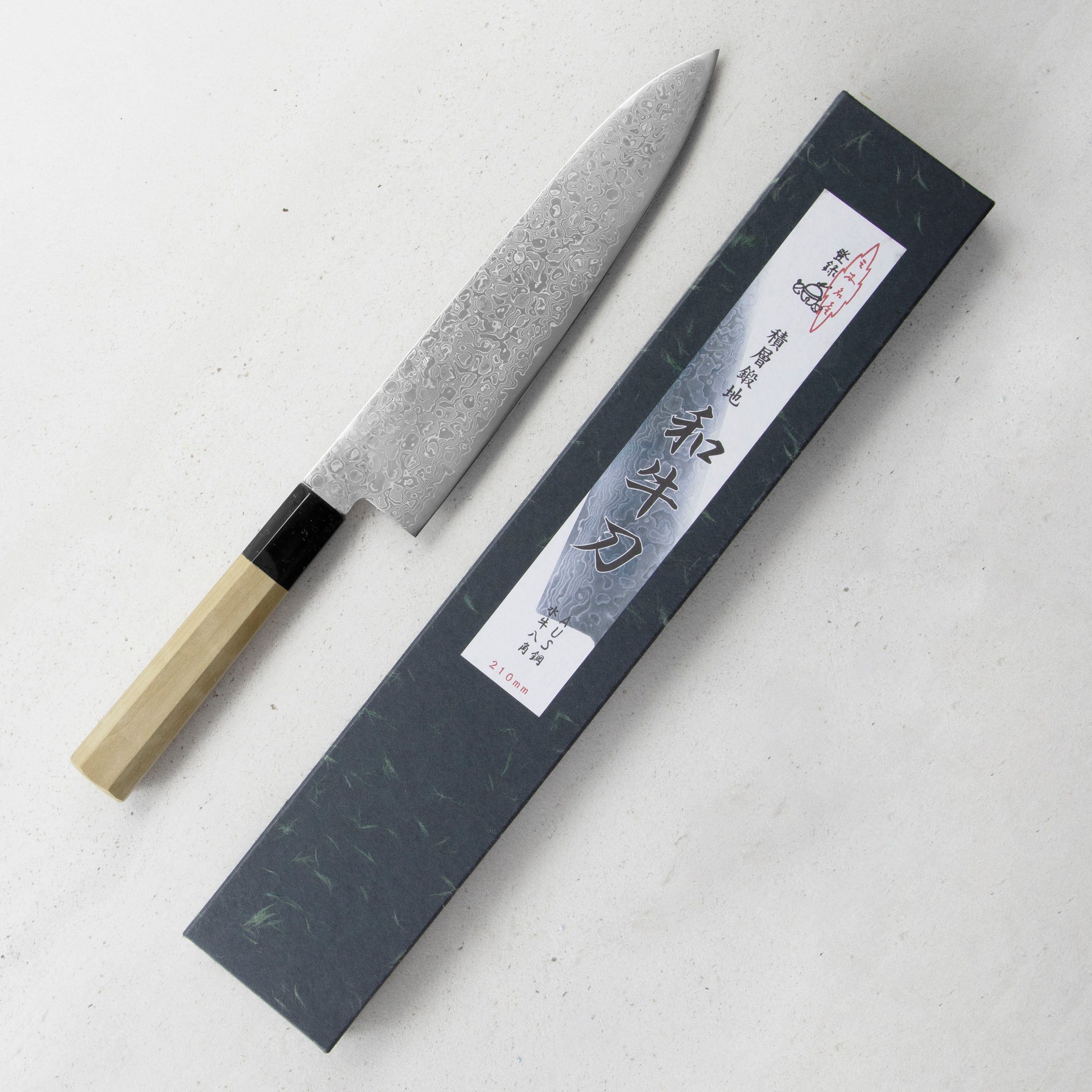 Nůž šéfkuchařský 24 cm Misuzu Hamono AUS10 Damascus