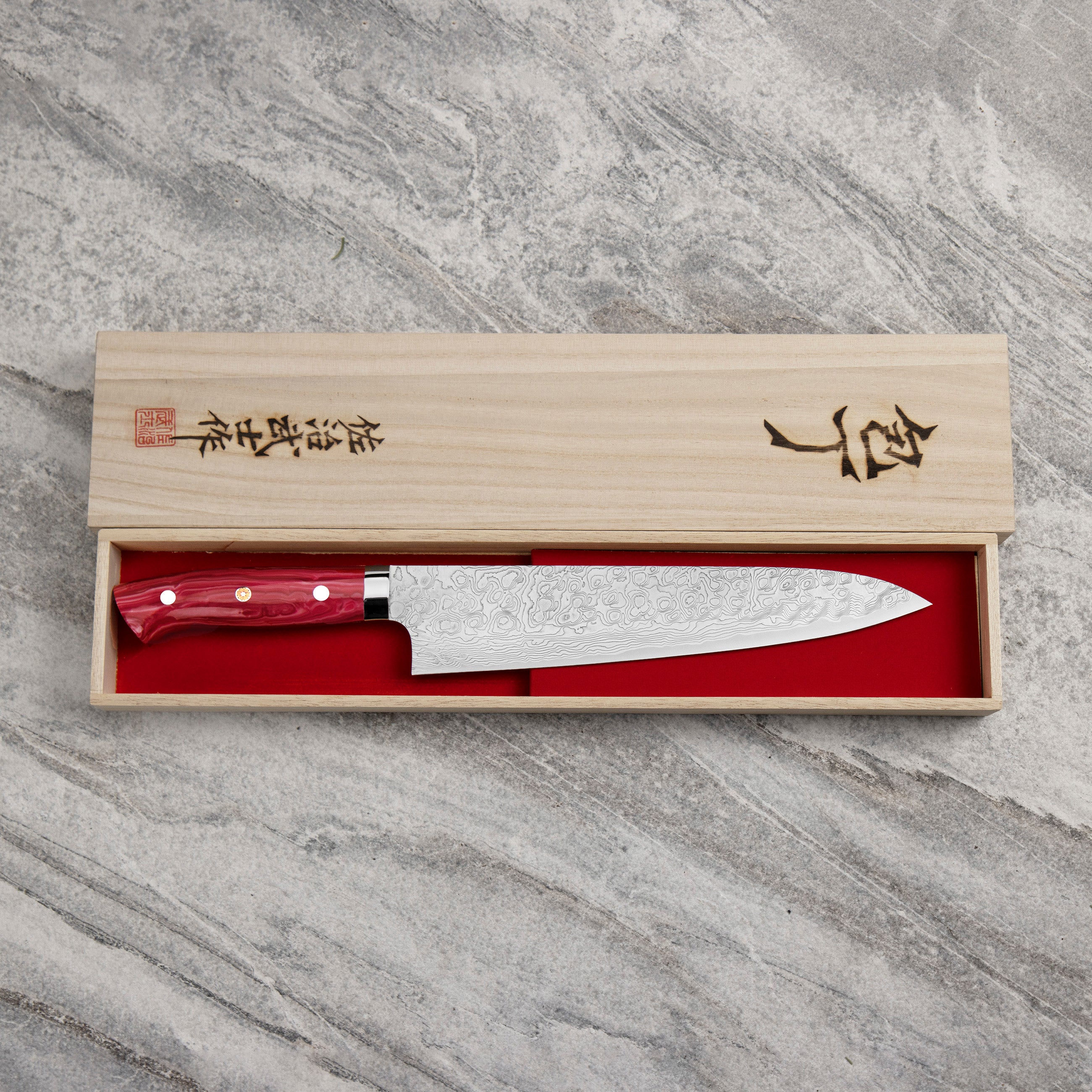 Nůž šéfkuchařský 24 cm Takeshi Saji Red Turquise R2